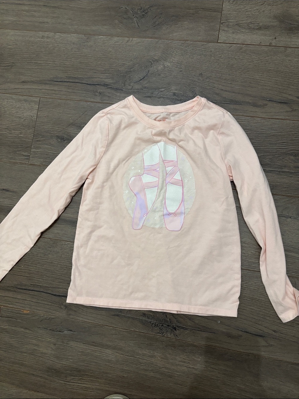 Cat & Jack Pink Ballet Shoes Long-Sleeve Tee